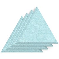 Sch! Acoustic Wall Tile - Set of 4 - Bevelled Edge - Triangle - Sky Light Blue