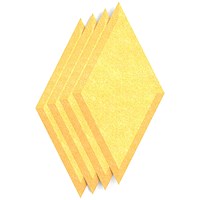 Sch! Acoustic Wall Tile - Set of 4 - Bevelled Edge - Diamond - Buttercup Yellow