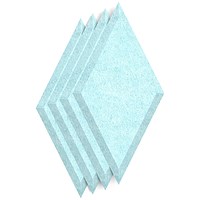 Sch! Acoustic Wall Tile - Set of 4 - Bevelled Edge - Diamond - Sky Light Blue