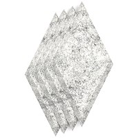 Sch! Acoustic Wall Tile - Set of 4 - Bevelled Edge - Diamond - Pebble Light Grey