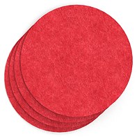 Sch! Acoustic Wall Tile - Set of 4 - Square Edge - Circle - Poppy Red