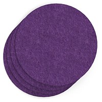 Sch! Acoustic Wall Tile - Set of 4 - Square Edge - Circle - Plum Purple