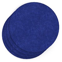 Sch! Acoustic Wall Tile - Set of 4 - Square Edge - Circle - Cobalt Blue