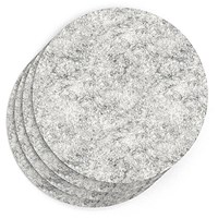 Sch! Acoustic Wall Tile - Set of 4 - Square Edge - Circle - Pebble Light Grey