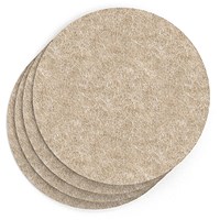 Sch! Acoustic Wall Tile - Set of 4 - Square Edge - Circle - Oatmeal Beige