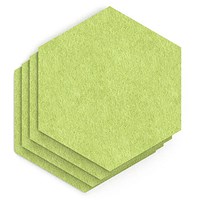 Sch! Acoustic Wall Tile - Set of 4 - Square Edge - Hexagon - Lime Green