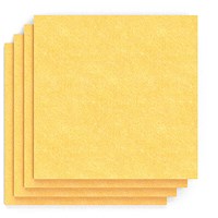 Sch! Acoustic Wall Tile - Set of 4 - Square Edge - Square - Buttercup Yellow