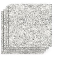 Sch! Acoustic Wall Tile - Set of 4 - Square Edge - Square - Pebble Light Grey