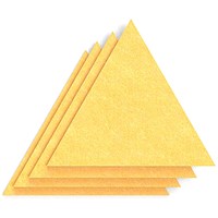 Sch! Acoustic Wall Tile - Set of 4 - Square Edge - Triangle - Buttercup Yellow