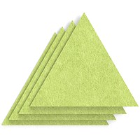 Sch! Acoustic Wall Tile - Set of 4 - Square Edge - Triangle - Lime Green