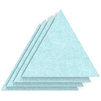 Sch! Acoustic Wall Tile - Set of 4 - Square Edge - Triangle - Sky Light Blue