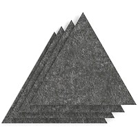 Sch! Acoustic Wall Tile - Set of 4 - Square Edge - Triangle - Graphite Charcoal