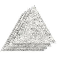 Sch! Acoustic Wall Tile - Set of 4 - Square Edge - Triangle - Pebble Light Grey