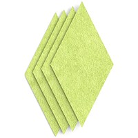 Sch! Acoustic Wall Tile - Set of 4 - Square Edge - Diamond - Lime Green
