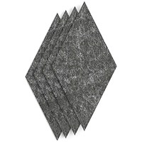 Sch! Acoustic Wall Tile - Set of 4 - Square Edge - Diamond - Graphite Charcoal