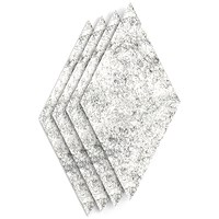 Sch! Acoustic Wall Tile - Set of 4 - Square Edge - Diamond - Pebble Light Grey