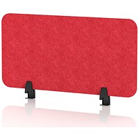 Sch! Acoustic Desktop Screen - Rectangle - 800 x 400mm - Poppy Red