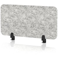Sch! Acoustic Desktop Screen - Rectangle - 800 x 400mm - Pebble Light Grey