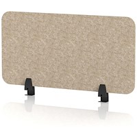 Sch! Acoustic Desktop Screen - Rectangle - 800 x 400mm - Oatmeal Beige