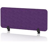 Sch! Acoustic Desktop Screen - Rectangle - 1000 x 400mm - Plum Purple