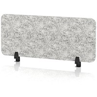 Sch! Acoustic Desktop Screen - Rectangle - 1000 x 400mm - Pebble Light Grey