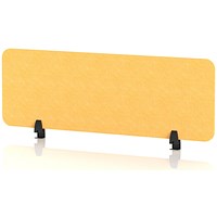 Sch! Acoustic Desktop Screen - Rectangle - 1200 x 400mm - Buttercup Yellow