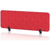 Sch! Acoustic Desktop Screen - Rectangle - 1200 x 400mm - Poppy Red