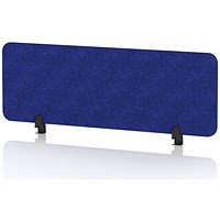 Sch! Acoustic Desktop Screen - Rectangle - 1200 x 400mm - Cobalt Blue