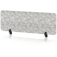 Sch! Acoustic Desktop Screen - Rectangle - 1200 x 400mm - Pebble Light Grey