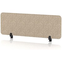 Sch! Acoustic Desktop Screen - Rectangle - 1200 x 400mm - Oatmeal Beige