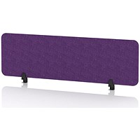 Sch! Acoustic Desktop Screen - Rectangle - 1400 x 400mm - Plum Purple