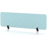 Sch! Acoustic Desktop Screen - Rectangle - 1400 x 400mm - Sky Light Blue