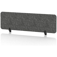 Sch! Acoustic Desktop Screen - Rectangle - 1400 x 400mm - Graphite Charcoal