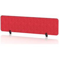 Sch! Acoustic Desktop Screen - Rectangle - 1600 x 400mm - Poppy Red
