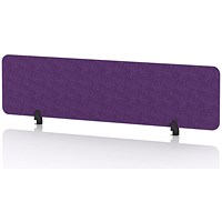Sch! Acoustic Desktop Screen - Rectangle - 1600 x 400mm - Plum Purple