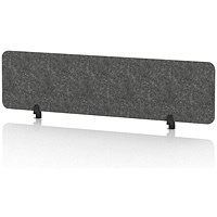 Sch! Acoustic Desktop Screen - Rectangle - 1600 x 400mm - Graphite Charcoal