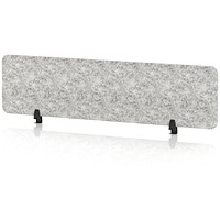 Sch! Acoustic Desktop Screen - Rectangle - 1600 x 400mm - Pebble Light Grey