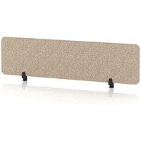 Sch! Acoustic Desktop Screen - Rectangle - 1600 x 400mm - Oatmeal Beige