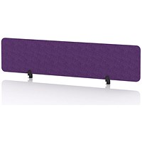 Sch! Acoustic Desktop Screen - Rectangle - 1800 x 400mm - Plum Purple