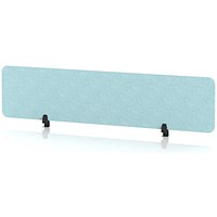 Sch! Acoustic Desktop Screen - Rectangle - 1800 x 400mm - Sky Light Blue