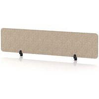 Sch! Acoustic Desktop Screen - Rectangle - 1800 x 400mm - Oatmeal Beige