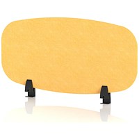 Sch! Acoustic Desktop Screen - Oblong - 800 x 400mm - Buttercup Yellow