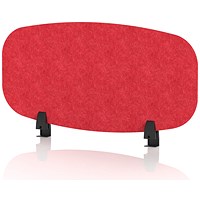 Sch! Acoustic Desktop Screen - Oblong - 800 x 400mm - Poppy Red