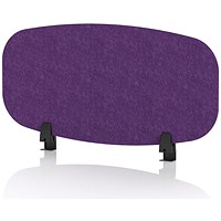 Sch! Acoustic Desktop Screen - Oblong - 800 x 400mm - Plum Purple