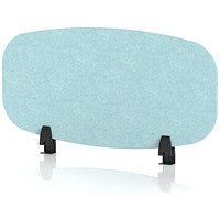 Sch! Acoustic Desktop Screen - Oblong - 800 x 400mm - Sky Light Blue