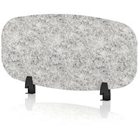 Sch! Acoustic Desktop Screen - Oblong - 800 x 400mm - Pebble Light Grey