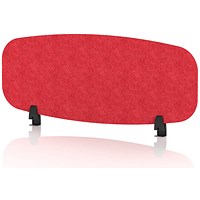 Sch! Acoustic Desktop Screen - Oblong - 1000 x 400mm - Poppy Red