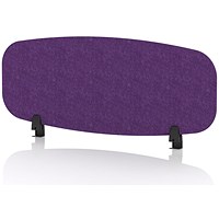 Sch! Acoustic Desktop Screen - Oblong - 1000 x 400mm - Plum Purple
