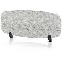 Sch! Acoustic Desktop Screen - Oblong - 1000 x 400mm - Pebble Light Grey