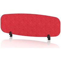 Sch! Acoustic Desktop Screen - Oblong - 1200 x 400mm - Poppy Red